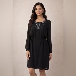 $139 NEW COLDWATER CREEK Sz 14 Black Sequin Evening Cocktail Party Formal Dress